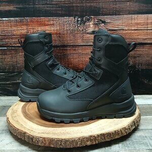 NEW Carhartt Gilmore Boots Mens 7.5 Wide Waterproof Black Side Zip Hiking FH8021